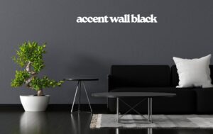 accent wall black