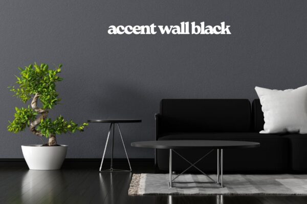 accent wall black
