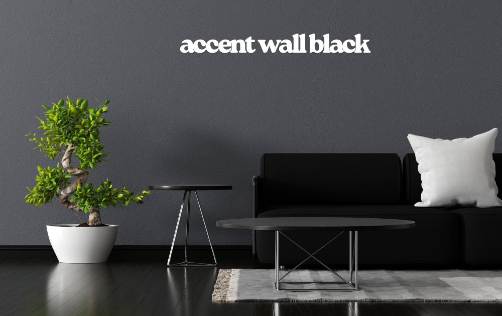 accent wall black