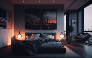 modern bedroom black